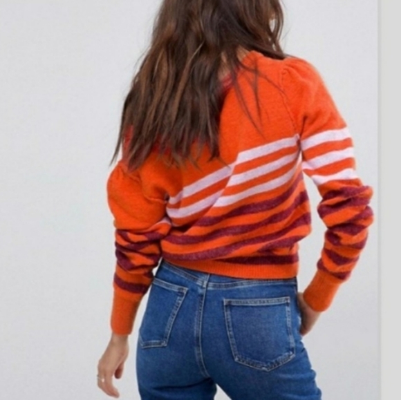 NWT Free People Complete Me Striped Pullover - Picture 2 of 10